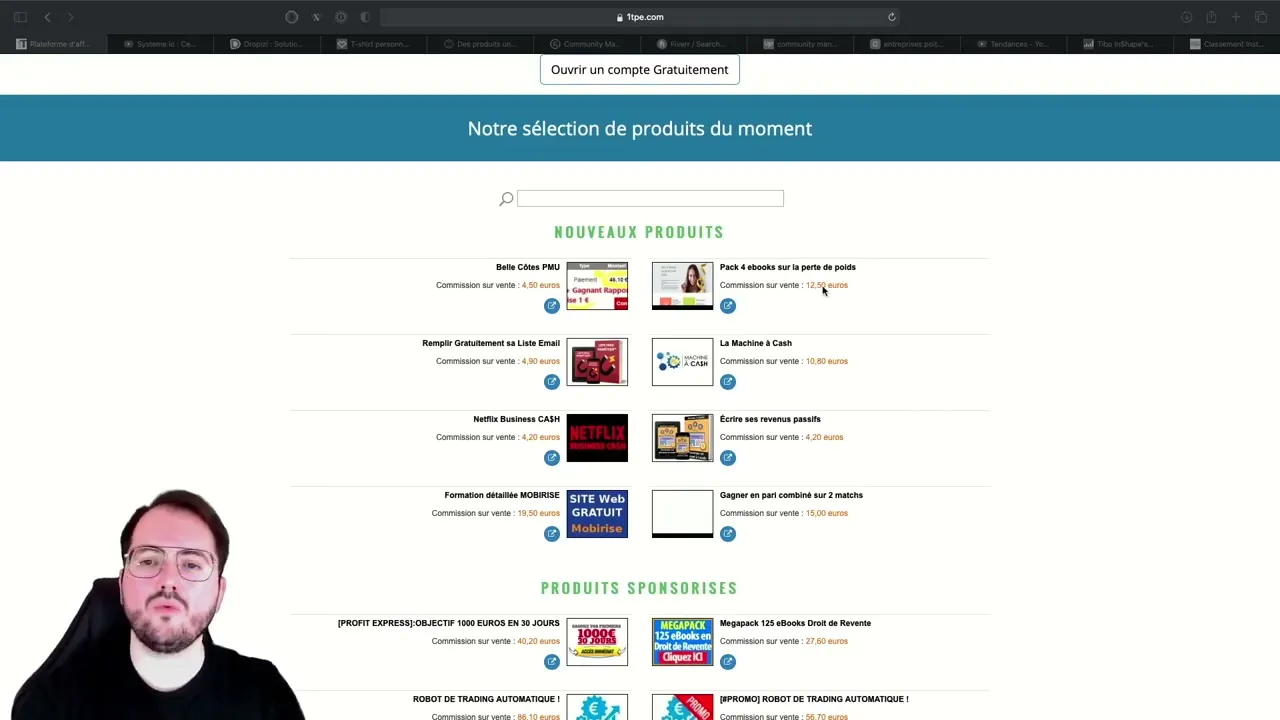 Affiliation et formation en ligne