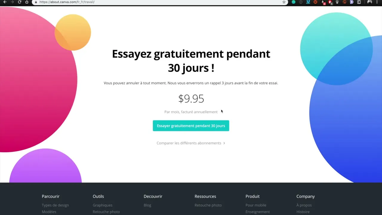 Interface de la plateforme Canva pour créer un logo