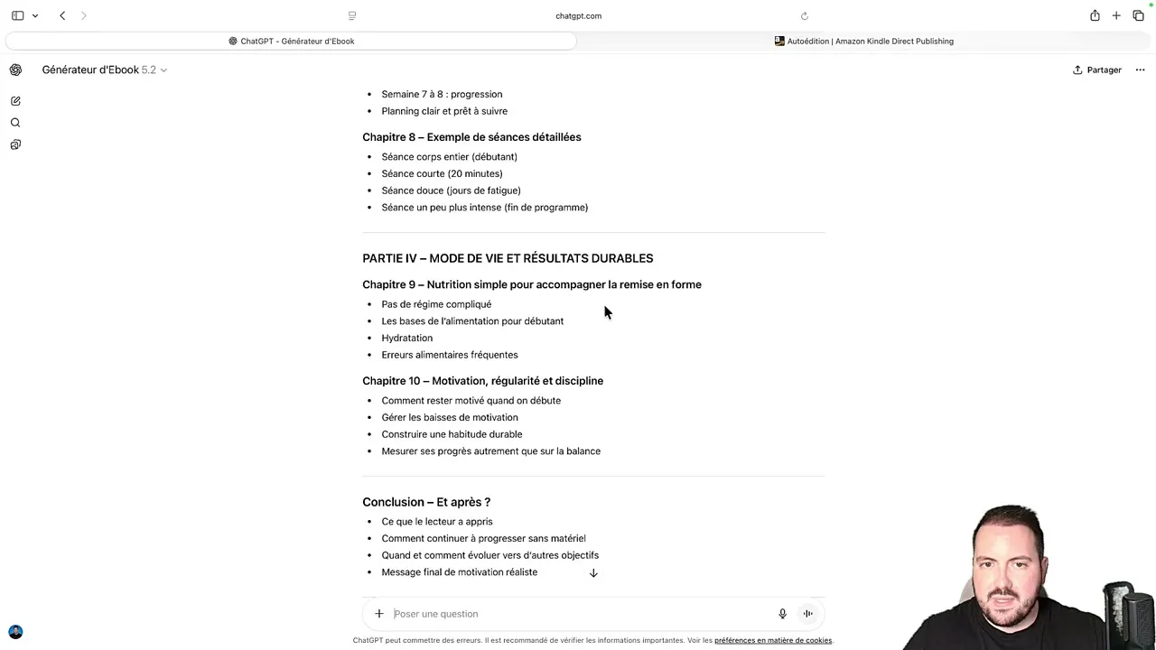 Rédaction chapitre par chapitre avec ChatGPT