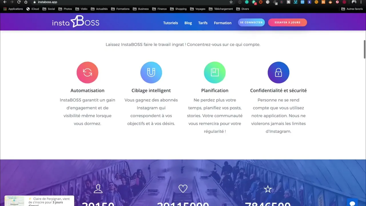 Fonctionnement d'InstaBOSS et interface de l'outil