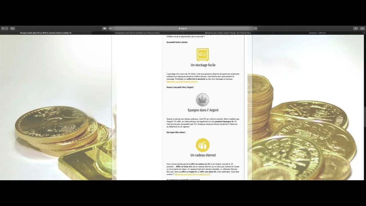 Comment acheter de l'or chez Joubert Change