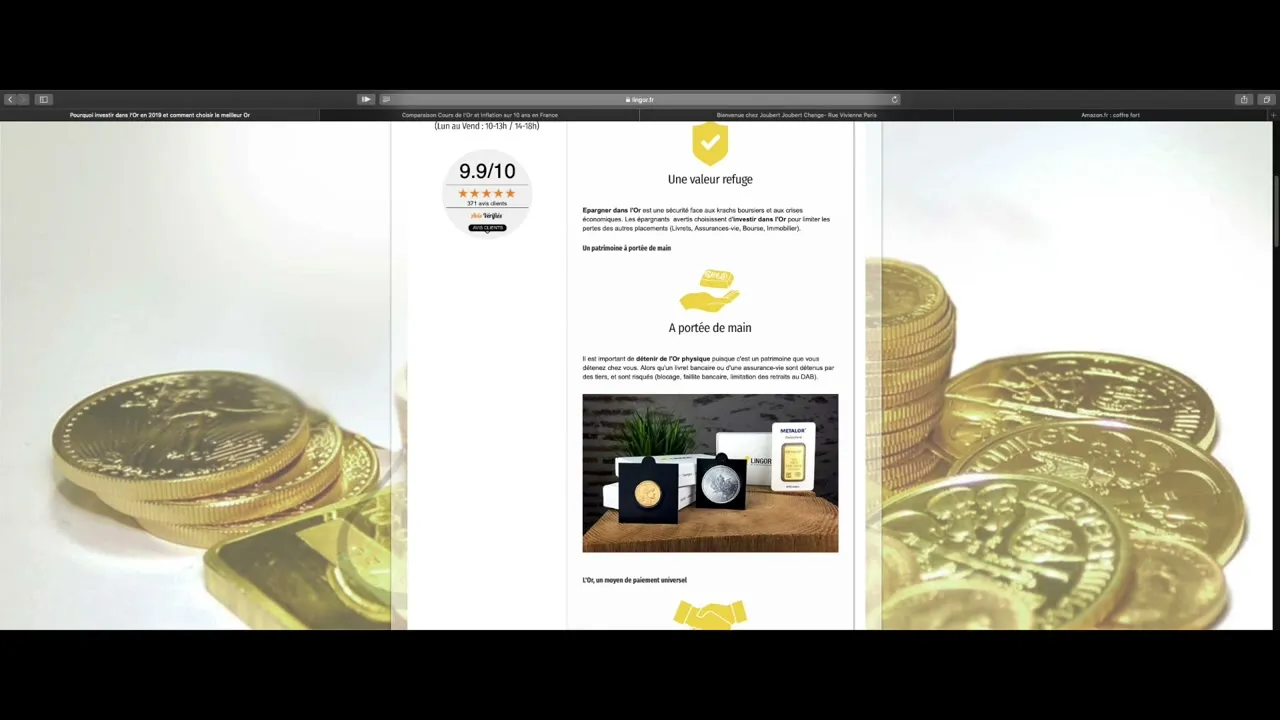 Raisons d'investir dans l'or comme valeur refuge