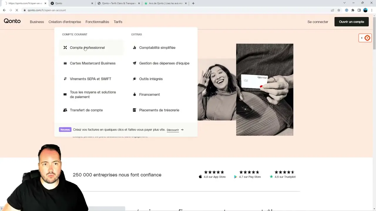 Fonctionnalités principales de Qonto : prélèvements, chèques, virements