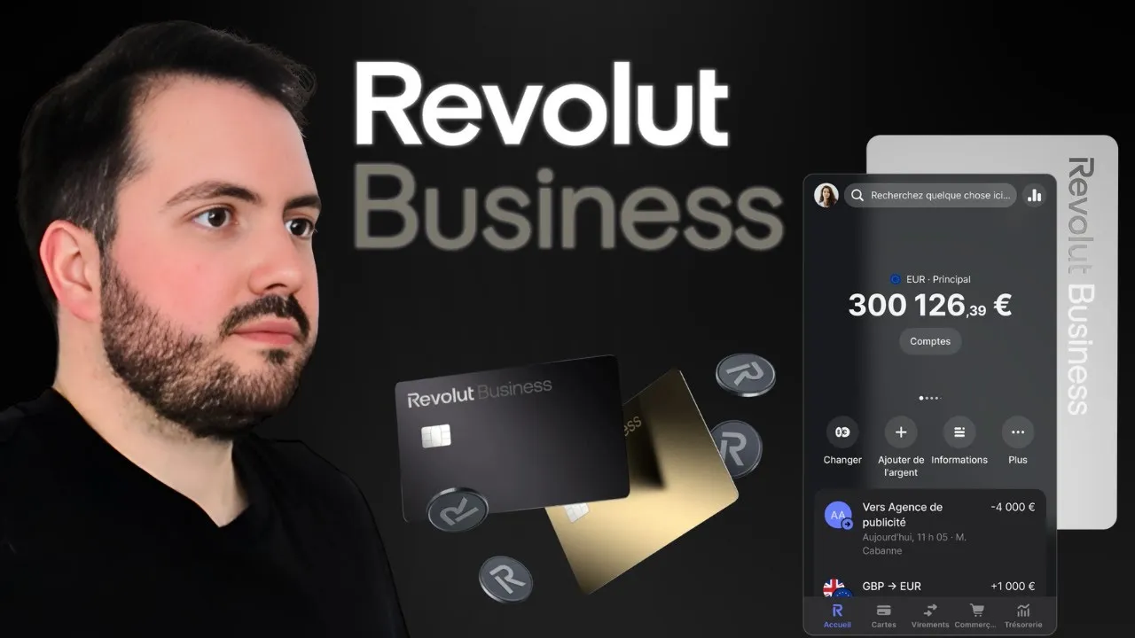 Interface de l'application Revolut Business sur mobile