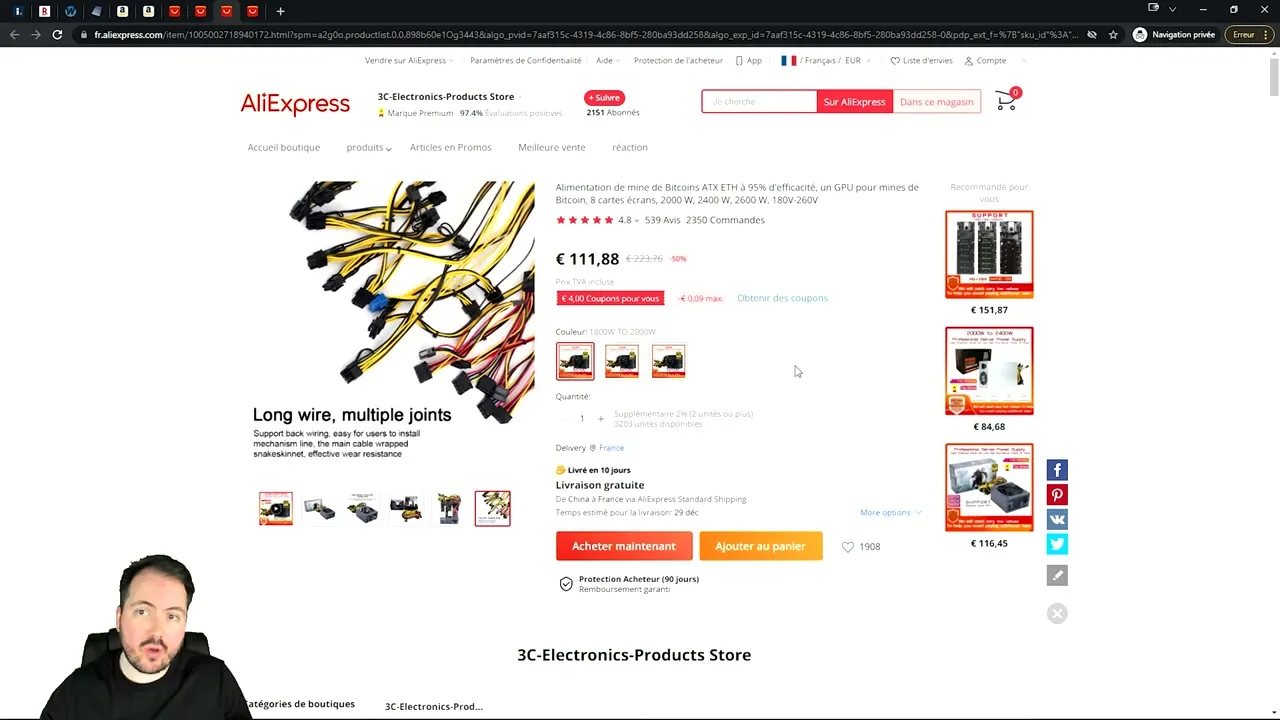 Plan de montage du rig de minage