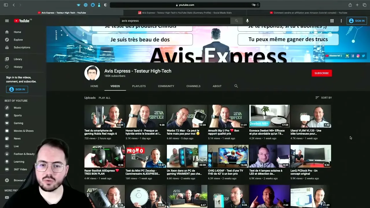 Les sources de revenus d'un testeur de produits YouTube