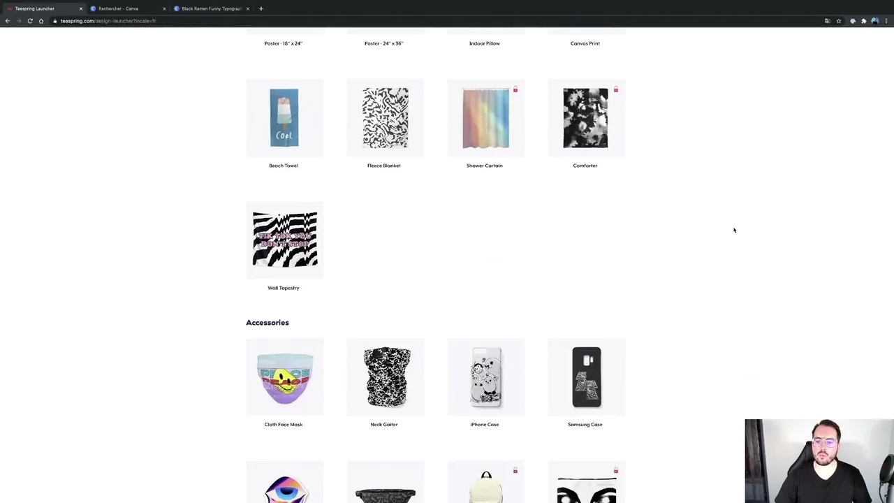 Mise en ligne sur Teespring