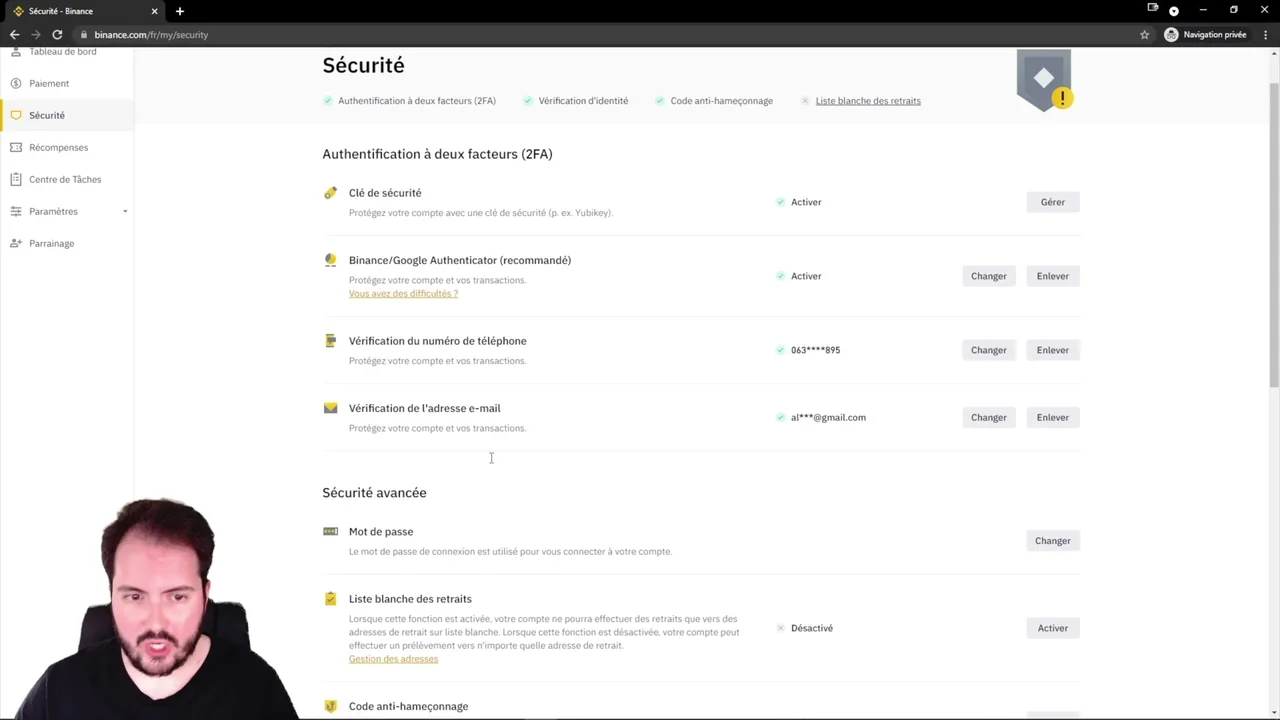 Étapes inscription Binance KYC
