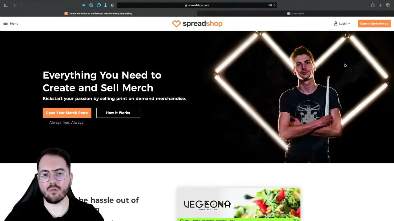 Boutique print on demand Spreadshop