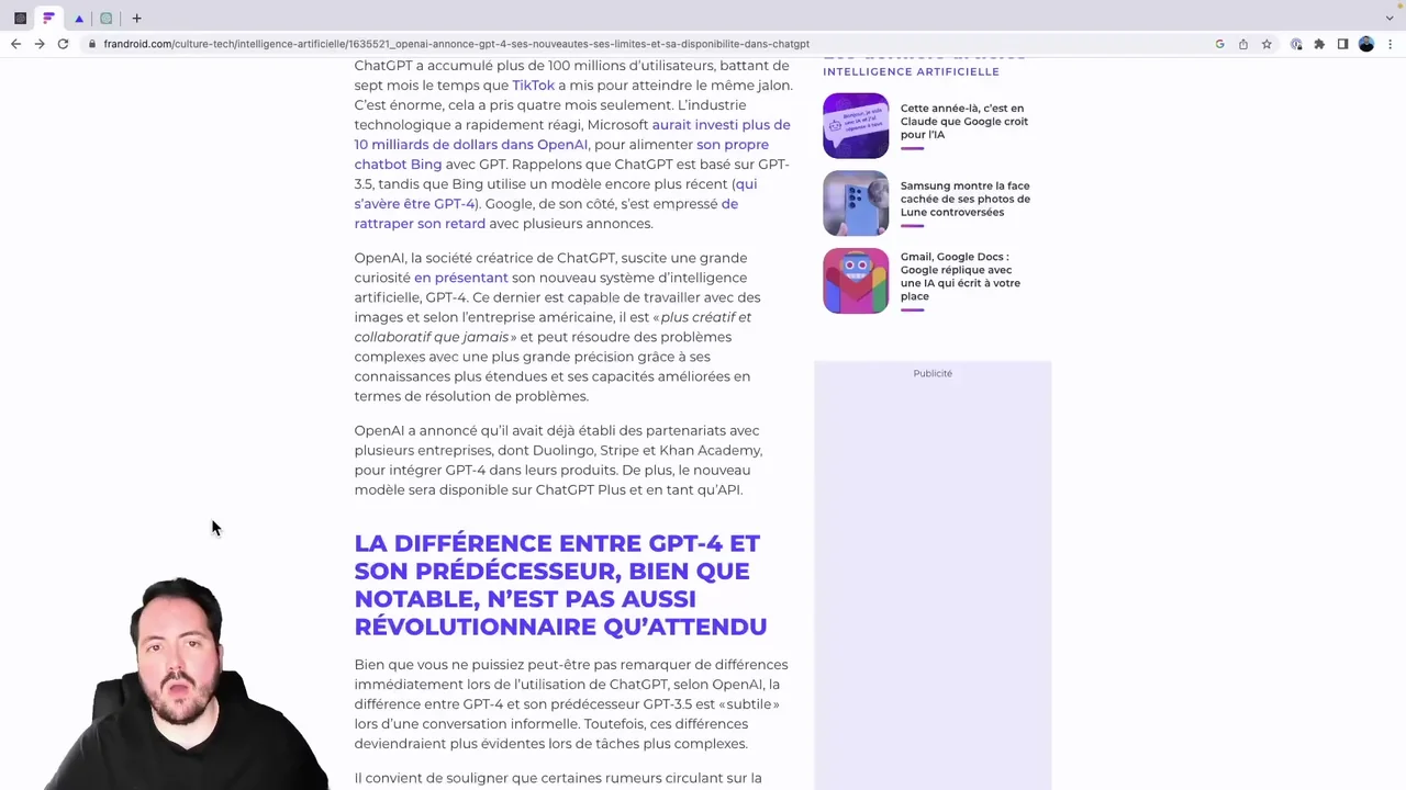 ChatGPT-4 nouvelle version