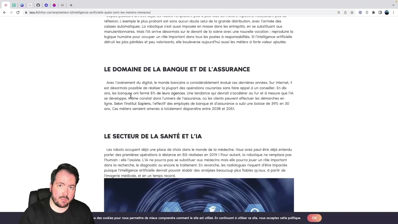 Les métiers menacés par l'intelligence artificielle