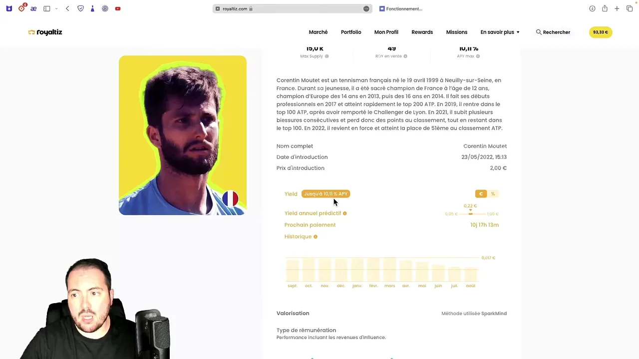 Interface et inscription Royaltiz