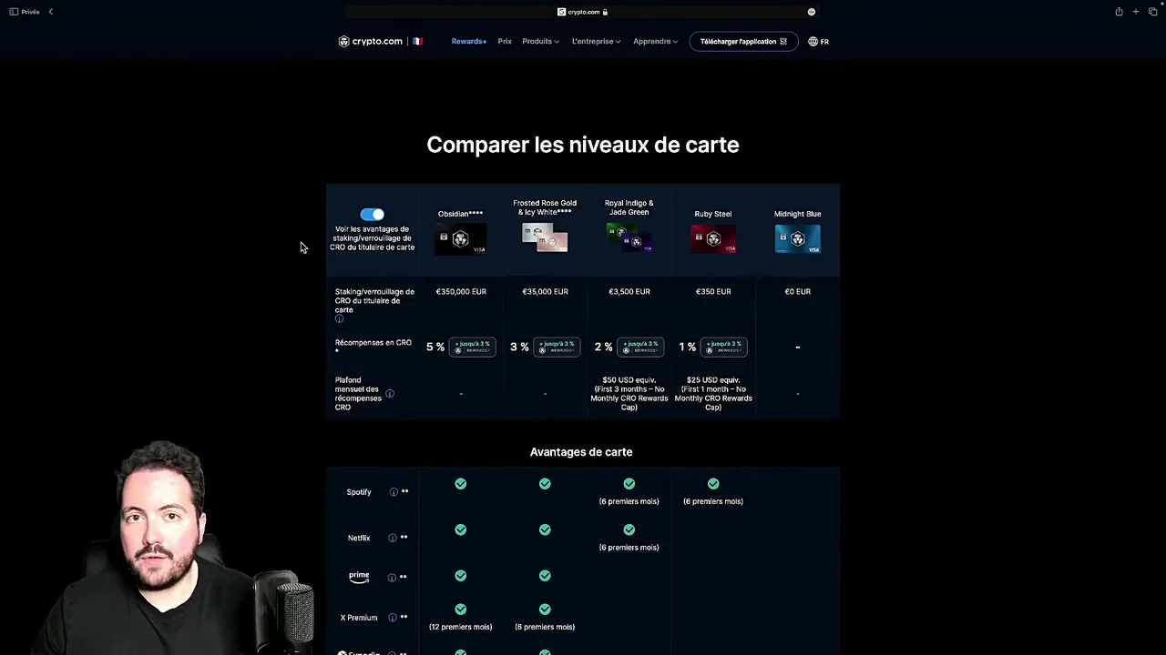 Création de compte sur Crypto.com