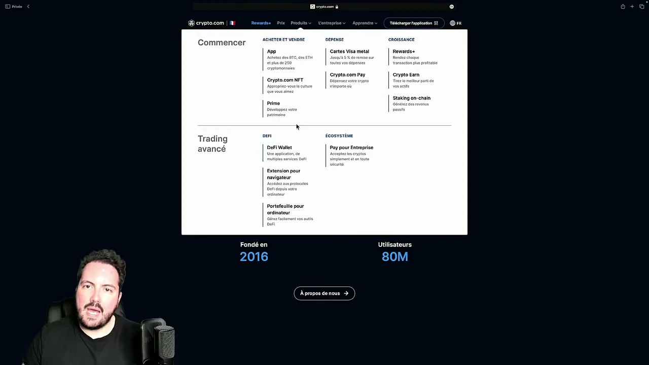 Achat de crypto-monnaie sur Crypto.com