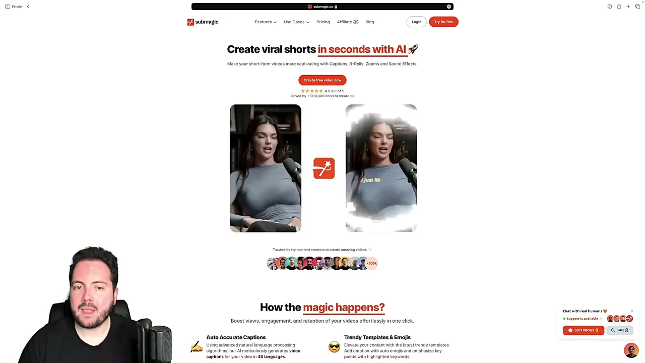 Présentation de Submagic pour les vidéos courtes