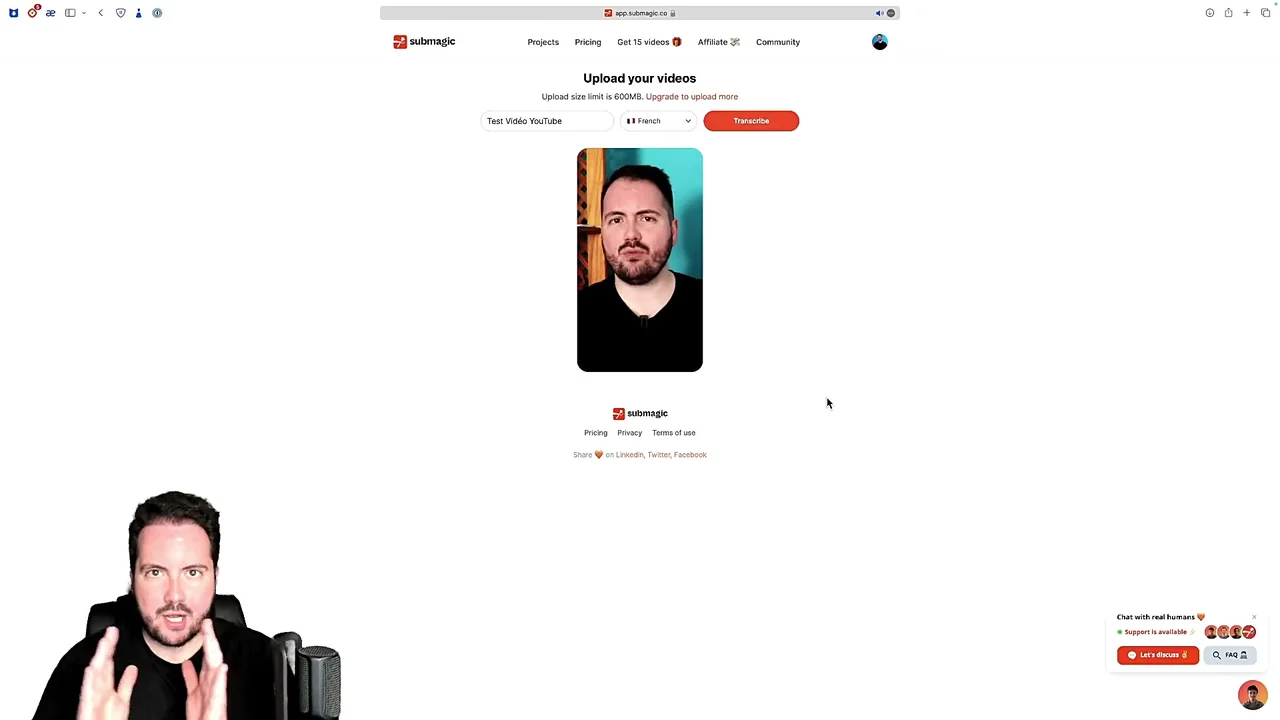 B-roll automatique et emojis IA dans Submagic