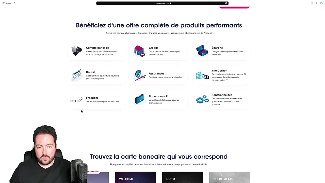 Les cartes bancaires BoursoBank : Welcome, Ultim et Metal